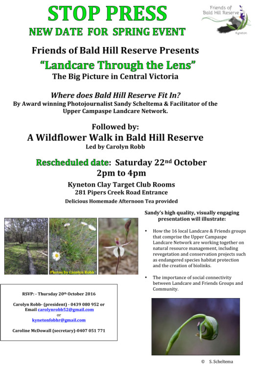 Microsoft Word - New date 22 Oct Landcare through the Lens and W